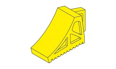 Yellow LGV Wheel Chock - 270 x 120 x 185mm