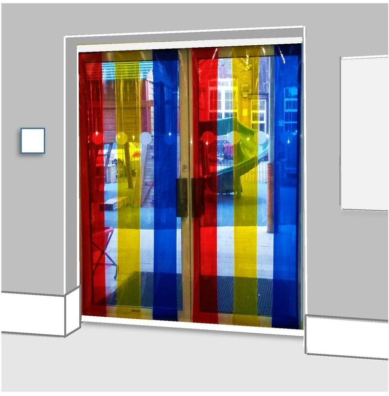 Transparent Rainbow Nursery Freeflow Curtains (QuickMount)