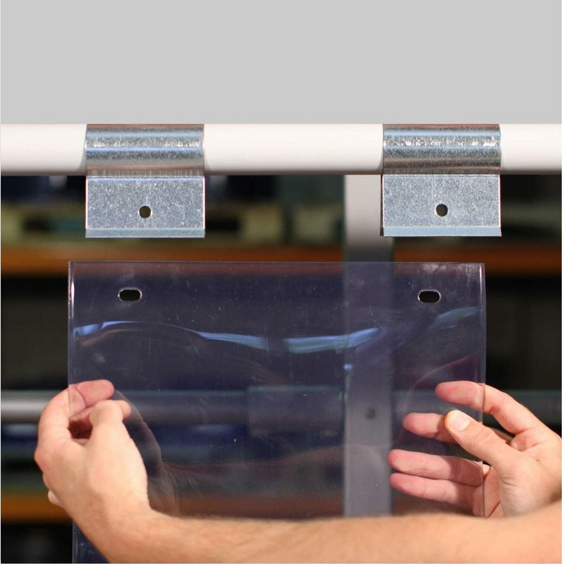 Swivel Hinge Clear PVC Curtain Strips (400mm wide / 100% overlap) Linear Metre