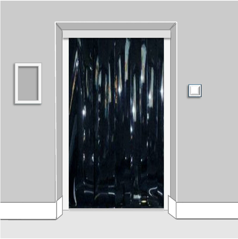 Solid Black Coloured Curtains (QuickMount)