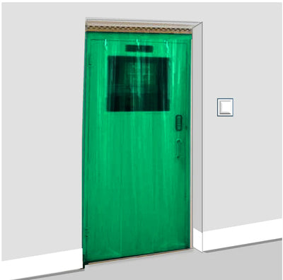 
          Transparent Green Coloured Strip Curtains (Hook-on)
