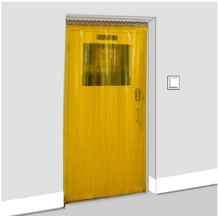 Transparent Yellow Coloured Strip Curtains (Hook-on)