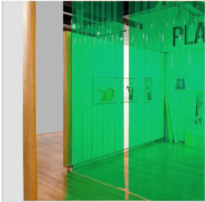 
          Transparent Green Exhibition & Event Strip Curtains (Hook On)