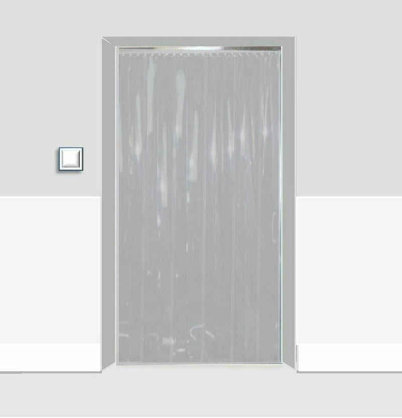 Solid White Coloured Strip Curtains (Hook-on)