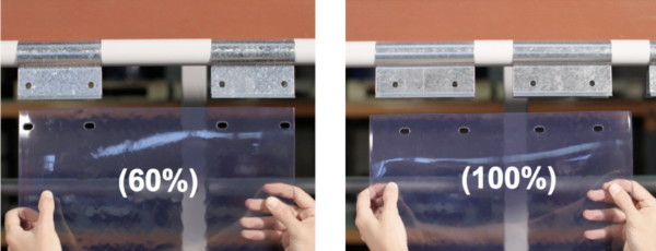 Door Pelmet Strip Curtains (Swivel Hinge) - R3 Behind Fit