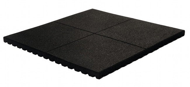 Interlocking Rubber Playground Tile with Safety Ramps - Rubber Co
