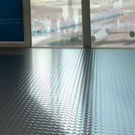 Non Slip Heavy Duty Rubber Flooring Rolls Studded Dot Penny Pattern Rolls Cut Lengths - Rubber Co