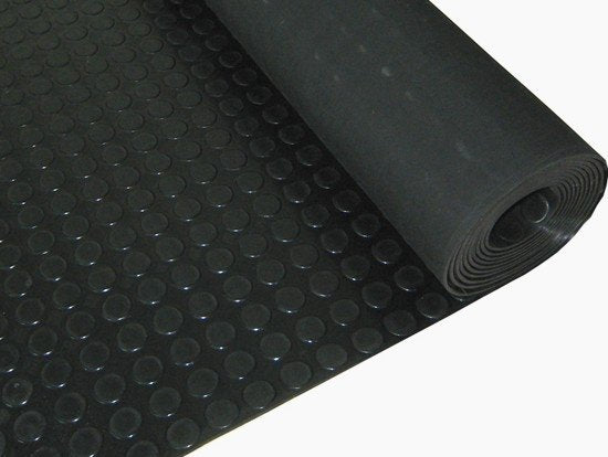 Non Slip Rubber Floor Matting Heavy Duty Dot Stud Penny Pattern