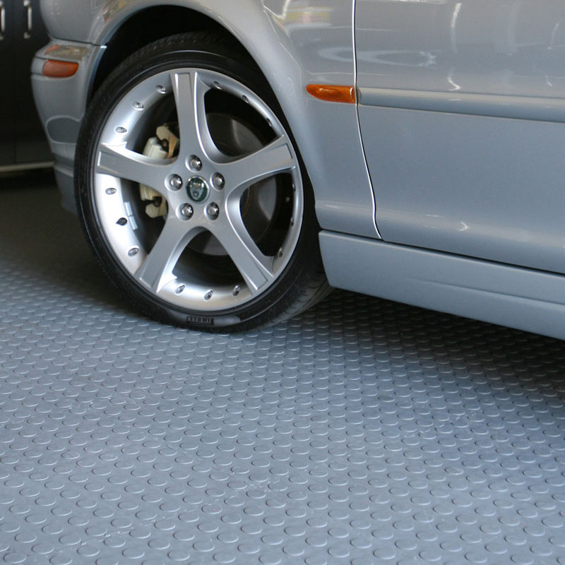 Rubber Garage Flooring Dot Penny Pattern Linear Meter