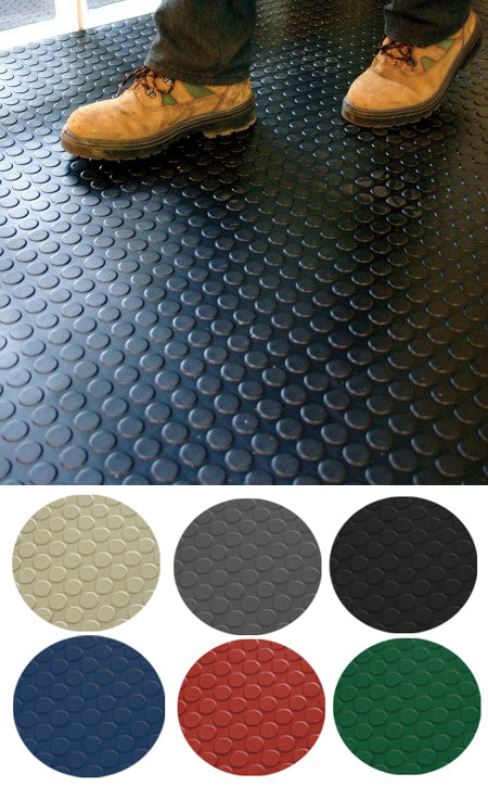 Studded PVC Flooring - Rubber Co